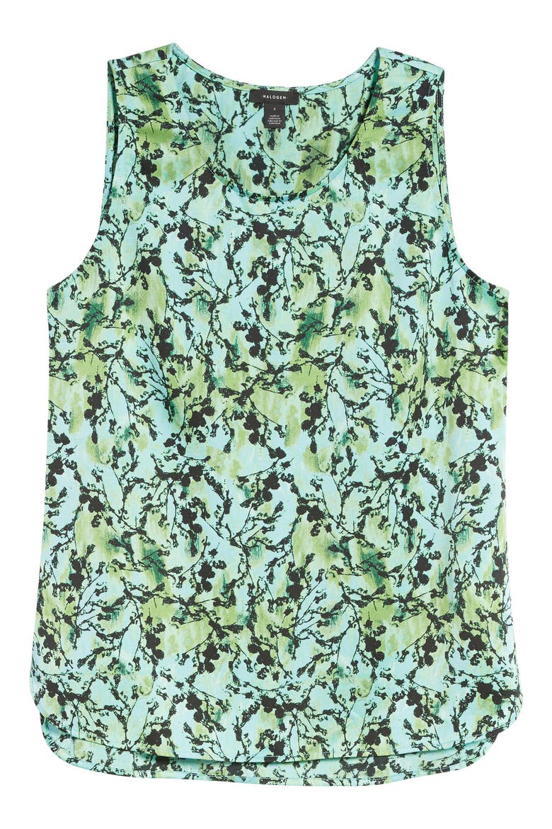 Woven Tank Top, Alternate, color, GREEN FLORAL FRESH
