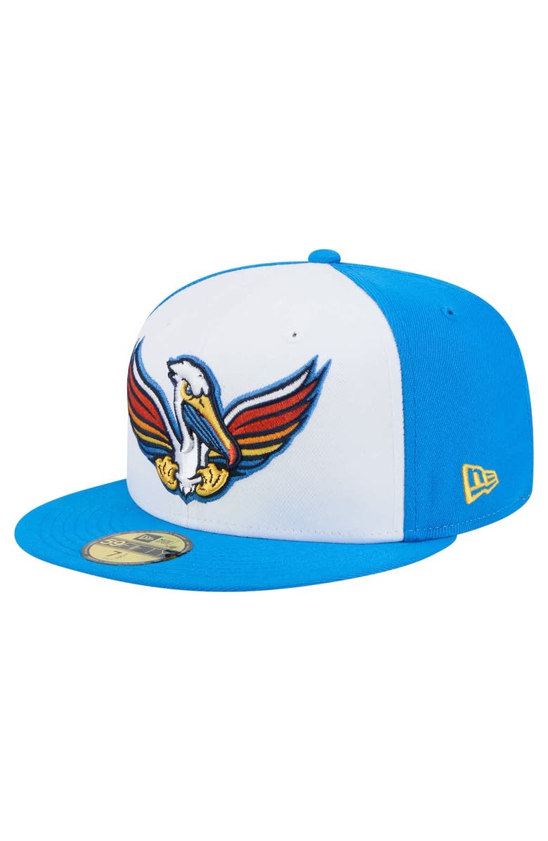 New Era Men's New Era White Myrtle Beach Pelicans Copa de la Diversión 59FIFTY Fitted Hat, Main, color, White