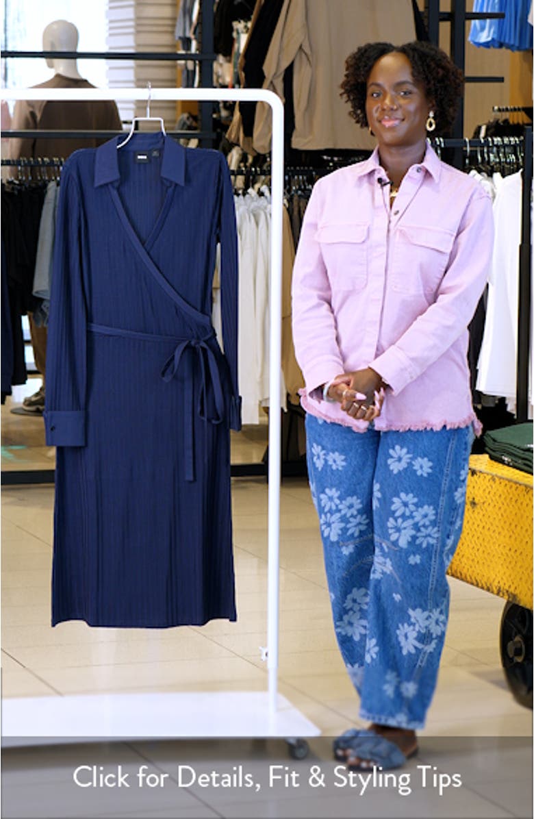 Ellarie Rib Long Sleeve Dress, sales video thumbnail