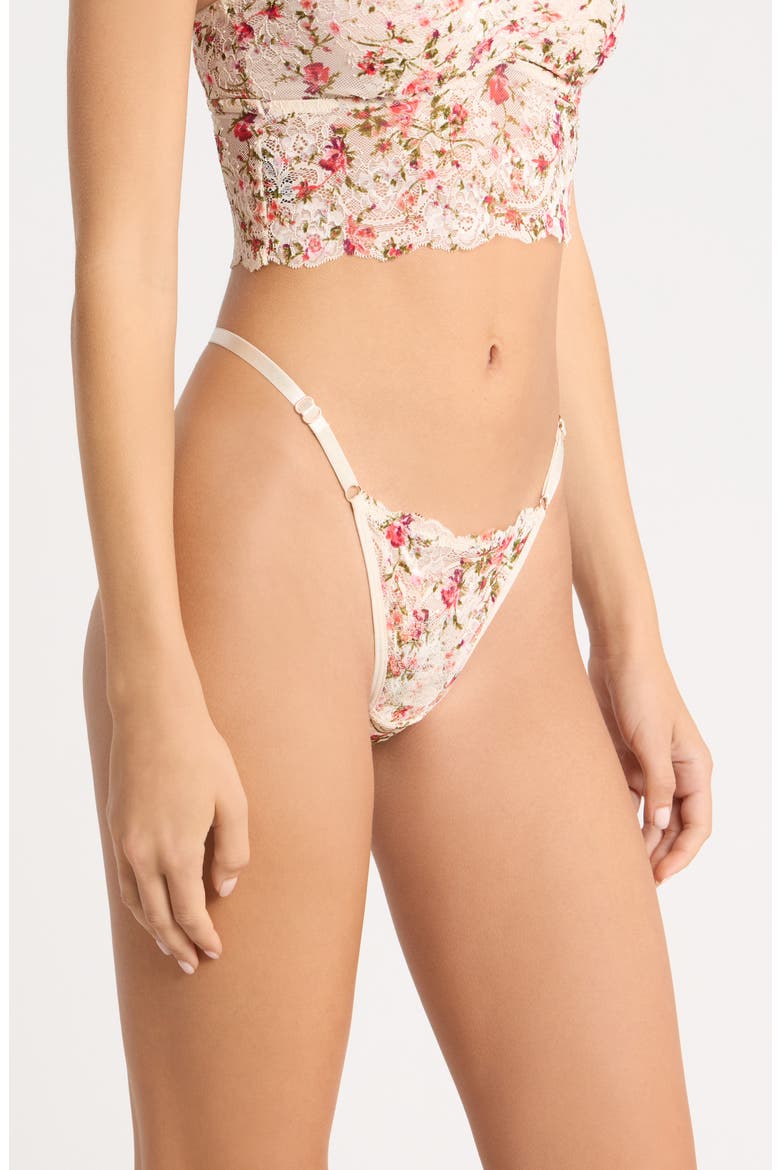 Floral Lace G-String, Alternate, color, FIELD FLORAL