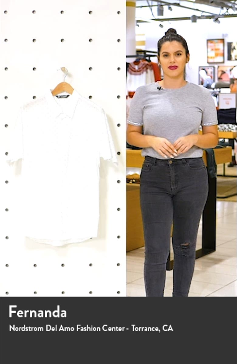 Perspective Slim Fit Short Sleeve Button-Up Shirt, sales video thumbnail