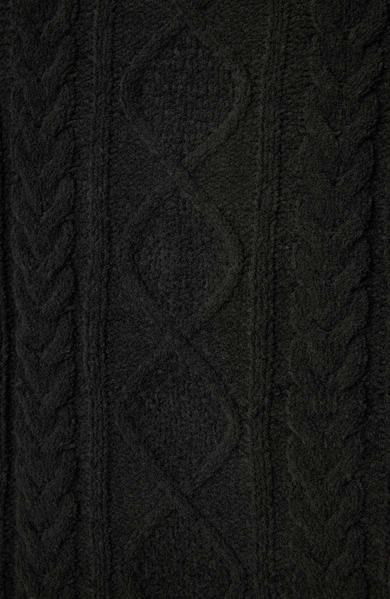 PJ Salvage Cozy Chenille Cable Knit Pullover, Alternate, color, Black