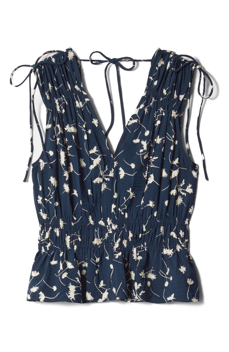 & Other Stories Drawstring Tie Shirred Waist Top, Alternate, color, 