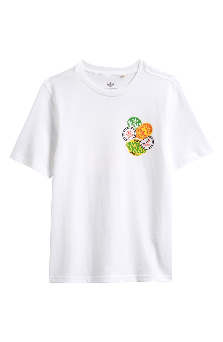adidas Originals Kids' Fruit Bowl Graphic T-Shirt, Main, color, White