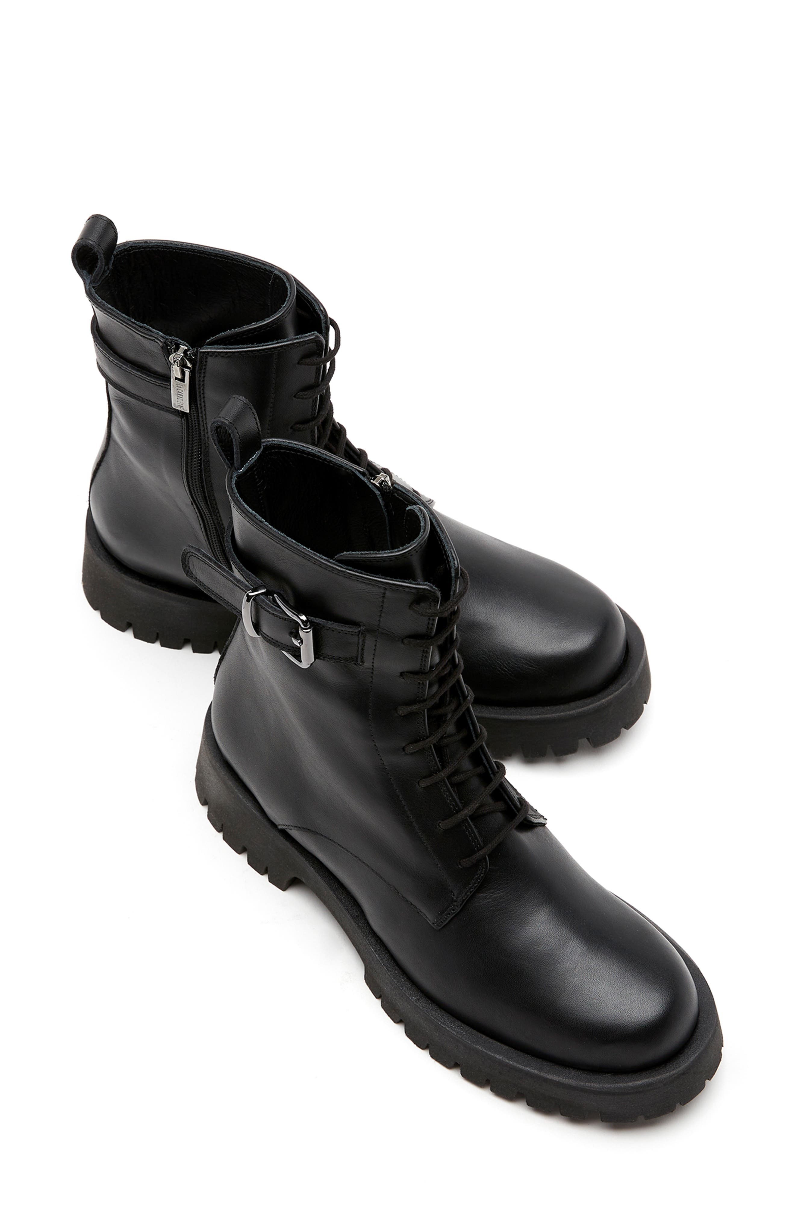 La Canadienne Goldy City Dry<sup>™</sup> Waterproof Combat Boot, Alternate, color, Black Leather