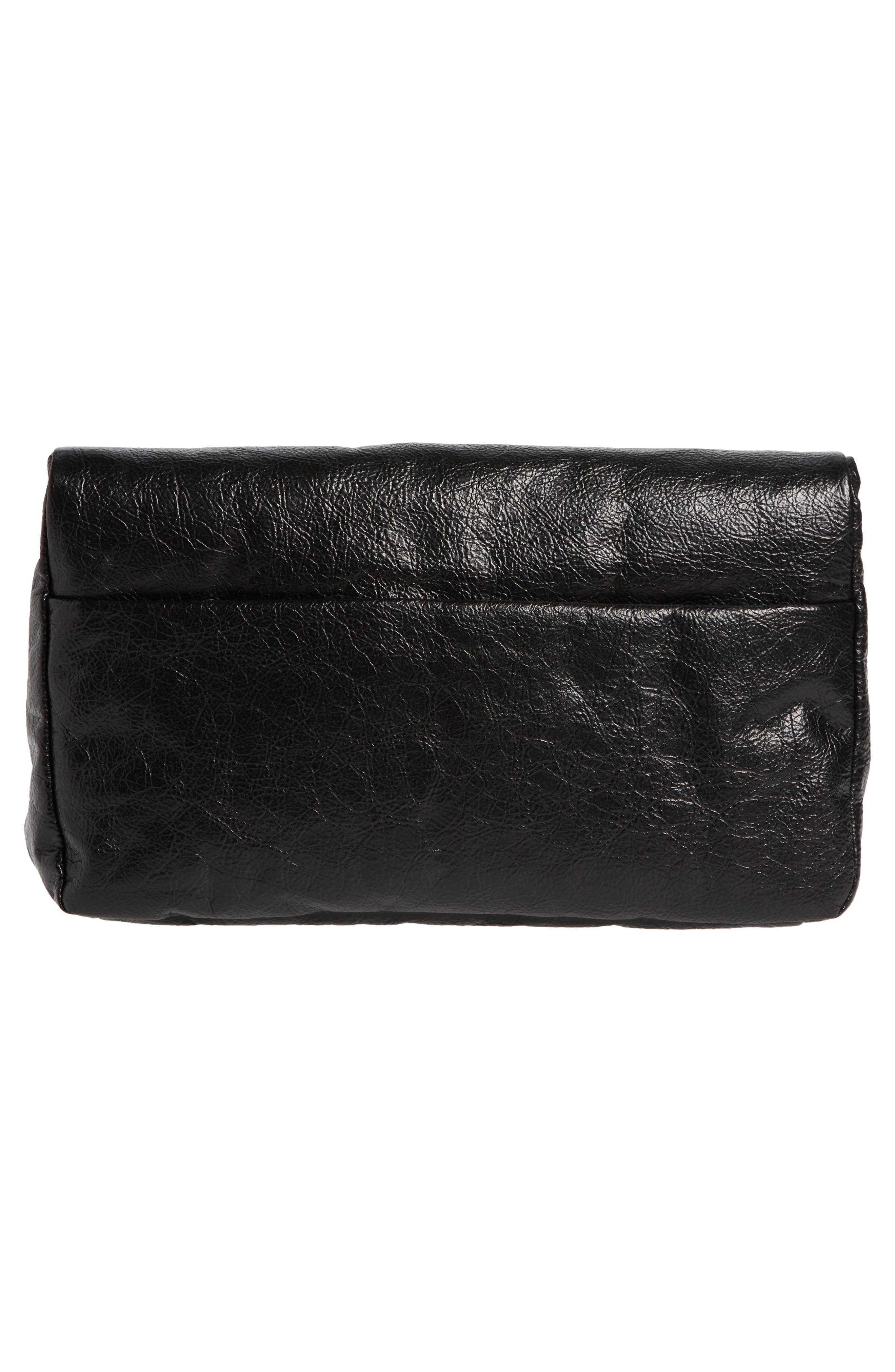 Balenciaga Monaco BB Logo Leather Clutch, Alternate, color, 