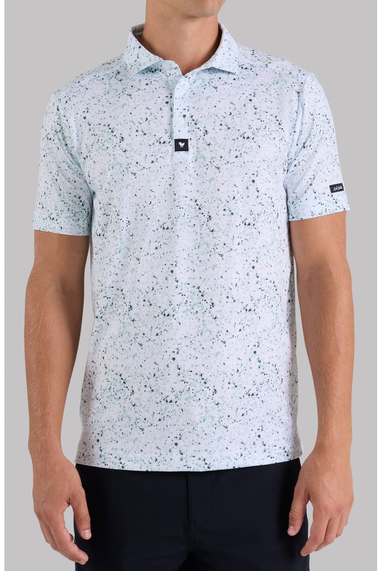 Spatter Print Performance Golf Polo, Alternate, color, PAINT SPLATTER - GREENS