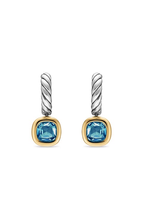 Mercer Sterling Silver & 14k Gold Citrine Drop Earrings