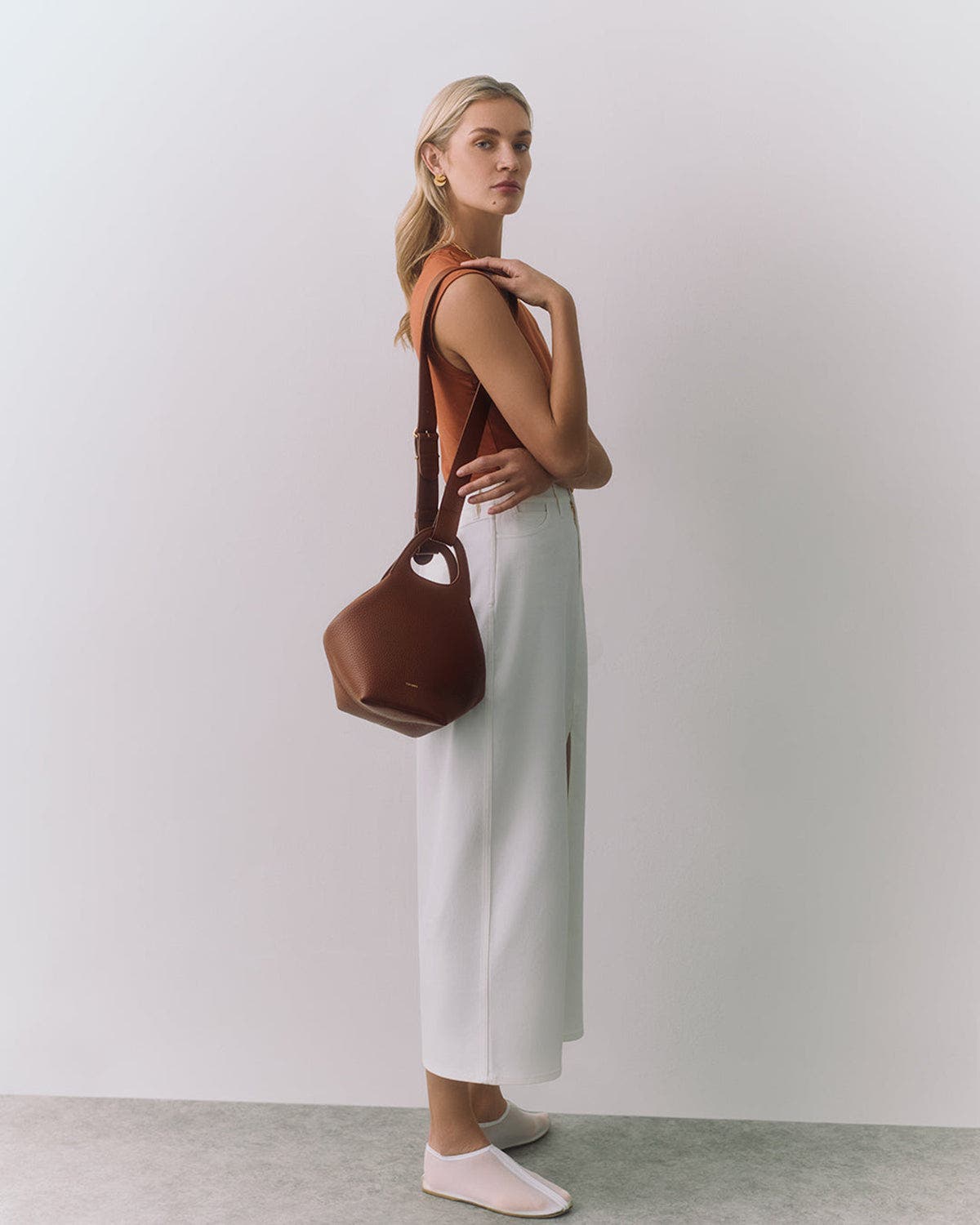 Cuyana Paloma Bag, Alternate, color, Dark Chestnut