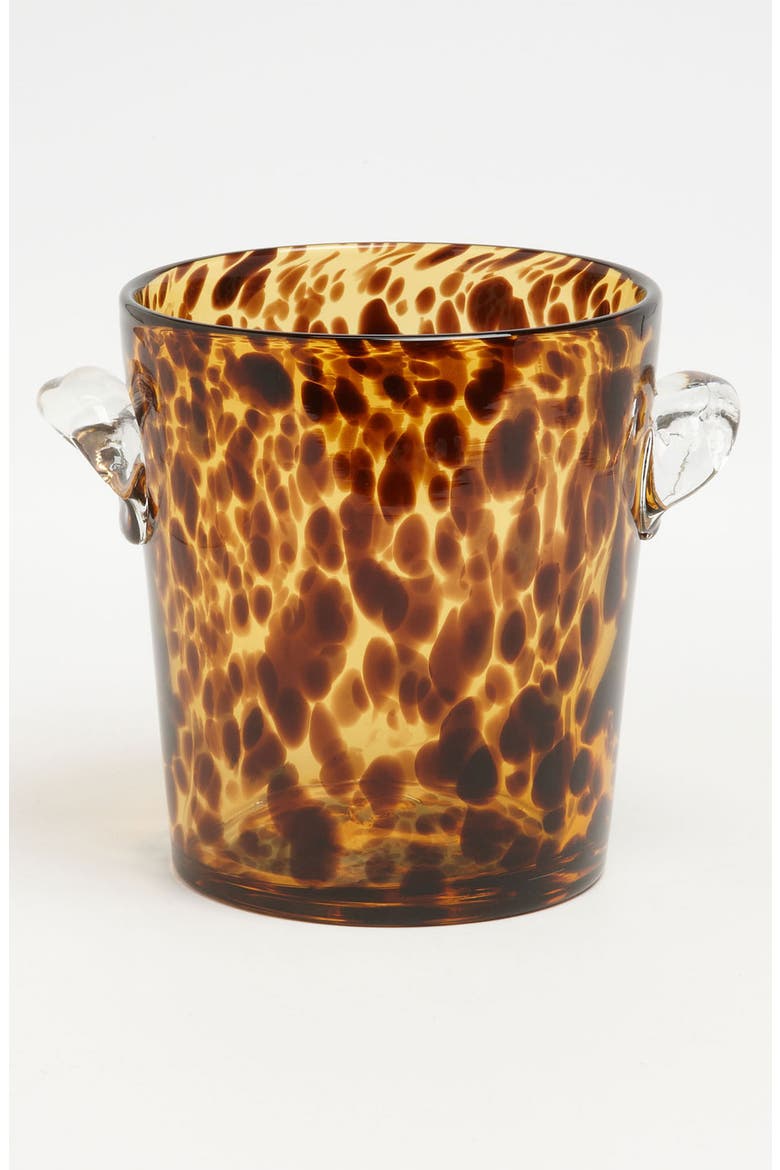 Tortoiseshell Ice Bucket, Main, color, BROWN
