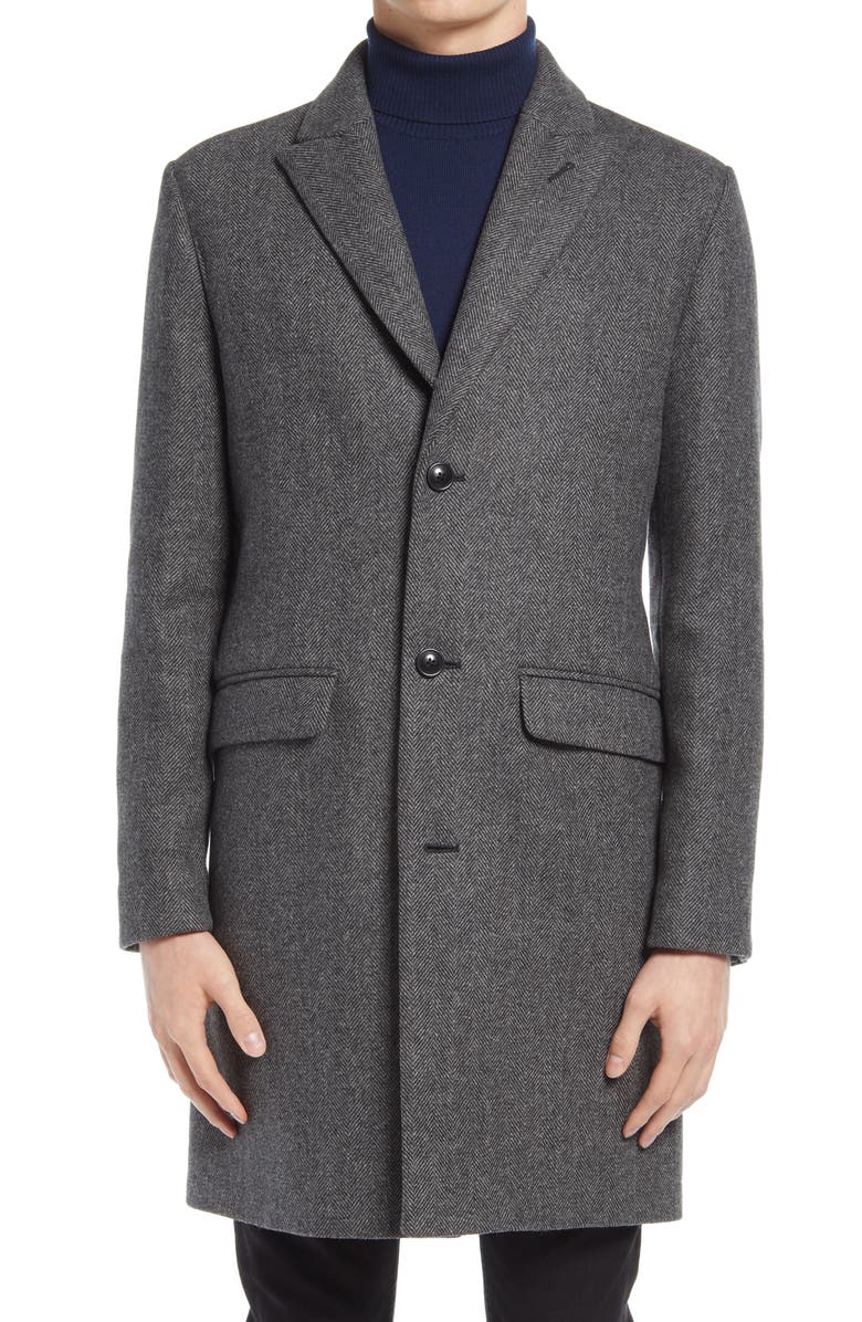 Bonobos The Stretch Wool Blend Water Repellent Topcoat, Alternate, color, 
