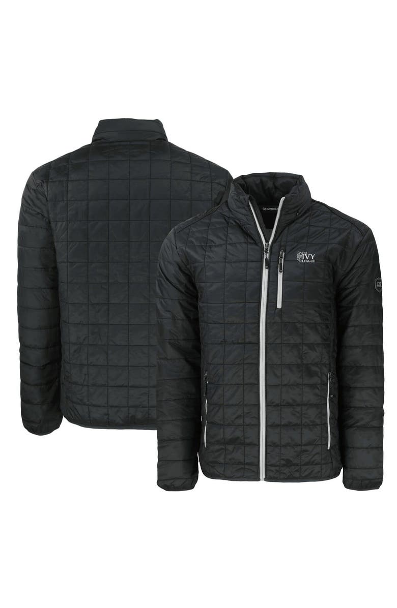 Cutter & Buck Men's Cutter & Buck  Black Ivy League Rainier PrimaLoft Eco Insulated Full-Zip Puffer Jacket, Alternate, color, Black