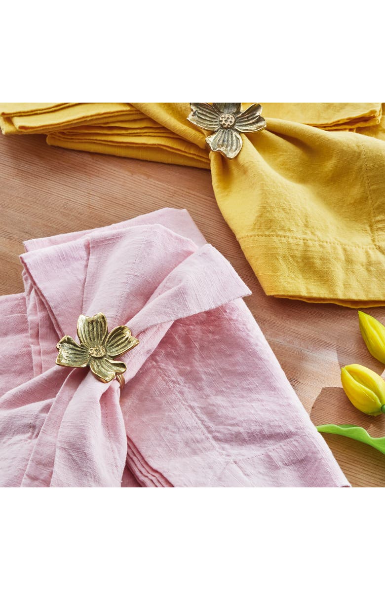 tag Threads Slub Yellow Cloth Napkins Set of Four Everyday Use, Alternate, color, Yellow