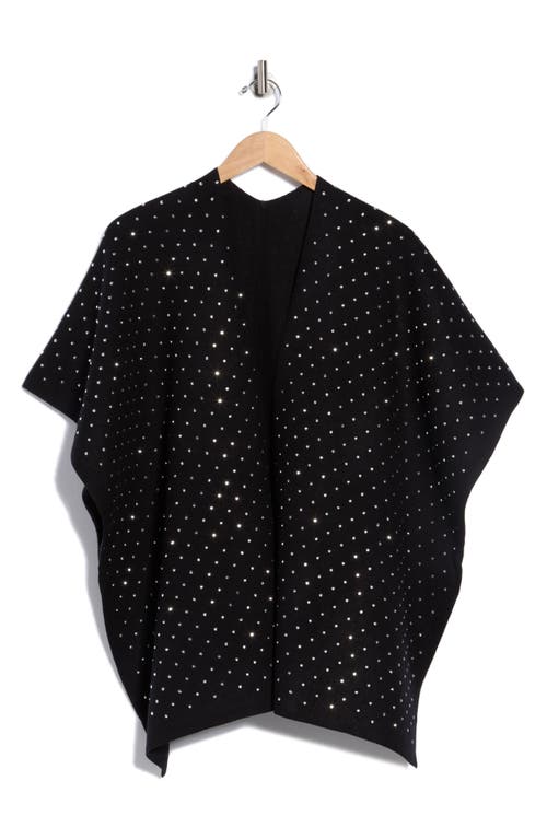 Tasha Stone Knit Ruana In Black