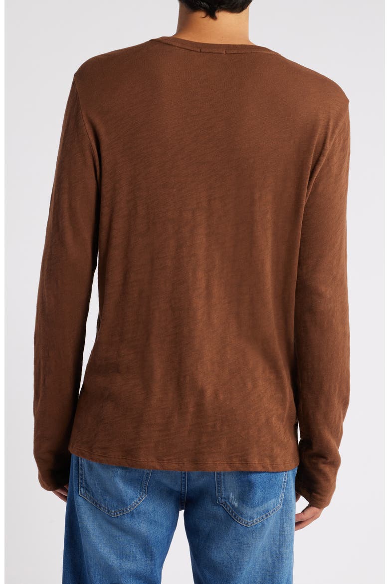 Destroyed Long Sleeve T-Shirt, Alternate, color, PECAN BROWN