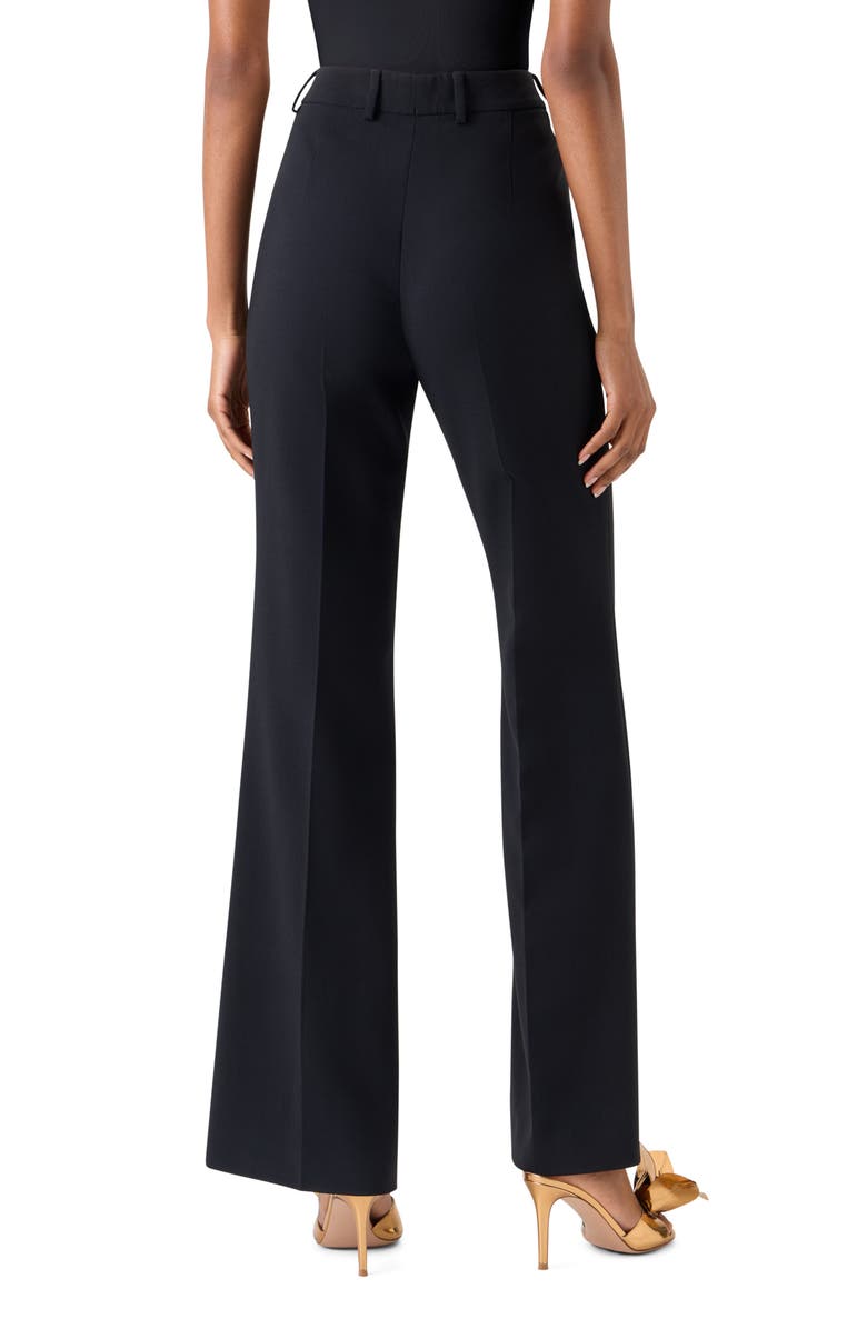 Akris Florine Wide Leg Wool Blend Pants, Alternate, color, Black