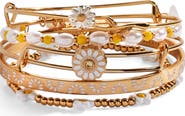 Alex and Ani Daisy Bangle Bracelet Set of 5