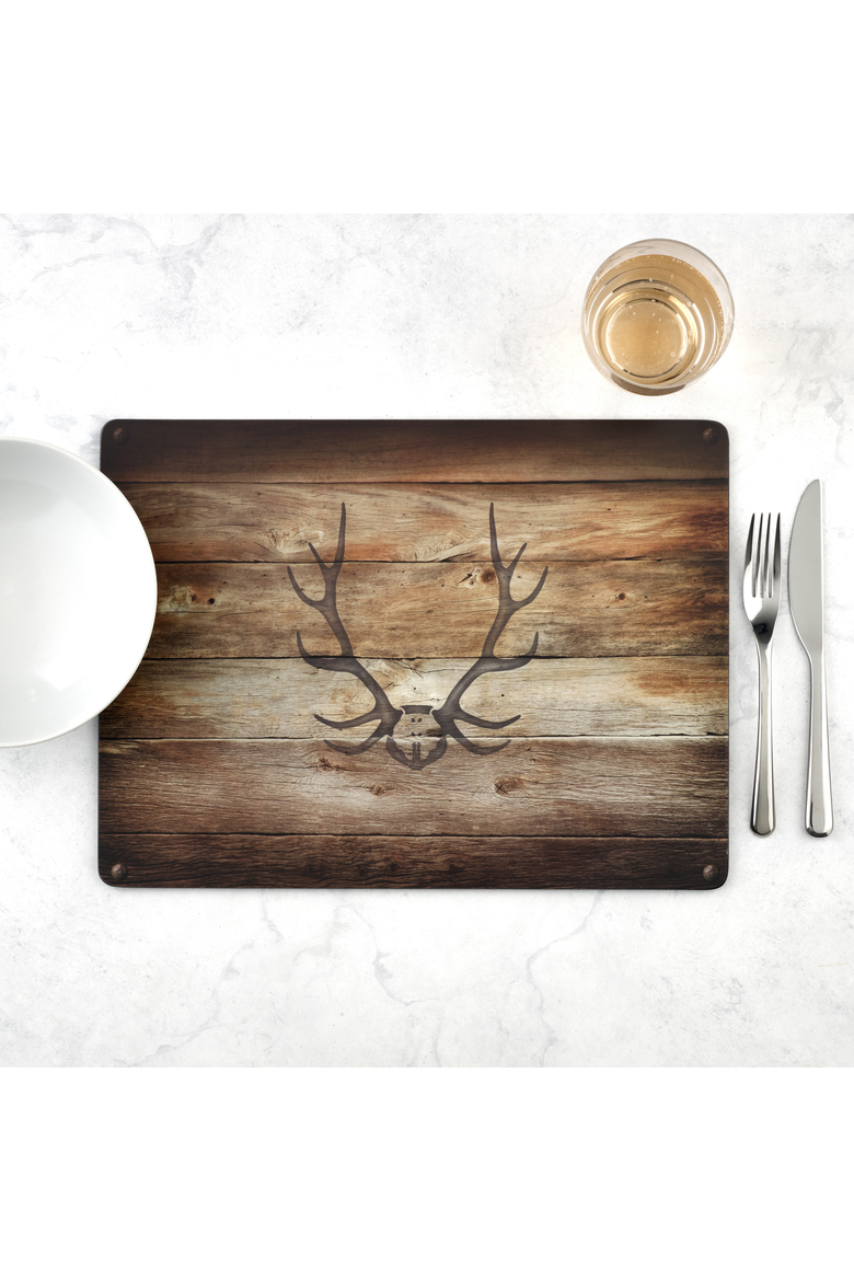Lodge Set of 4 Cork Back Placemats, Alternate, color, Brown