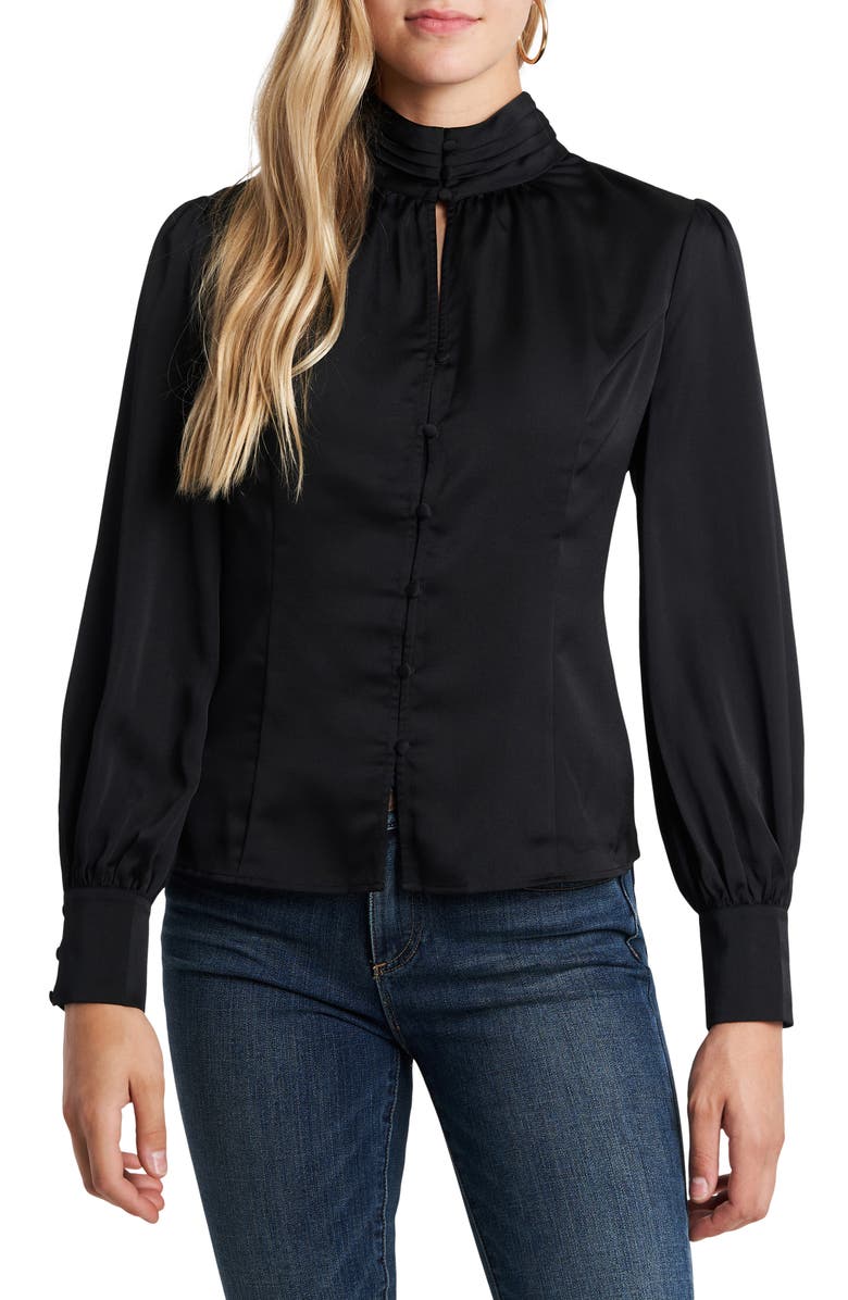 Vince Camuto Keyhole High Neck Blouse | Nordstromrack