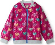 Hatley Kids' Sequin Hearts Bomber Jacket