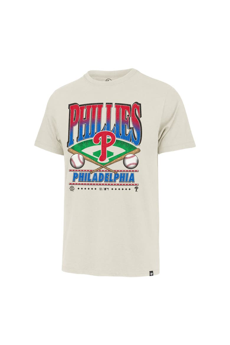 Men's '47 Tan Philadelphia Phillies Straight Shot Two Franklin T-Shirt, Main, color, Tan