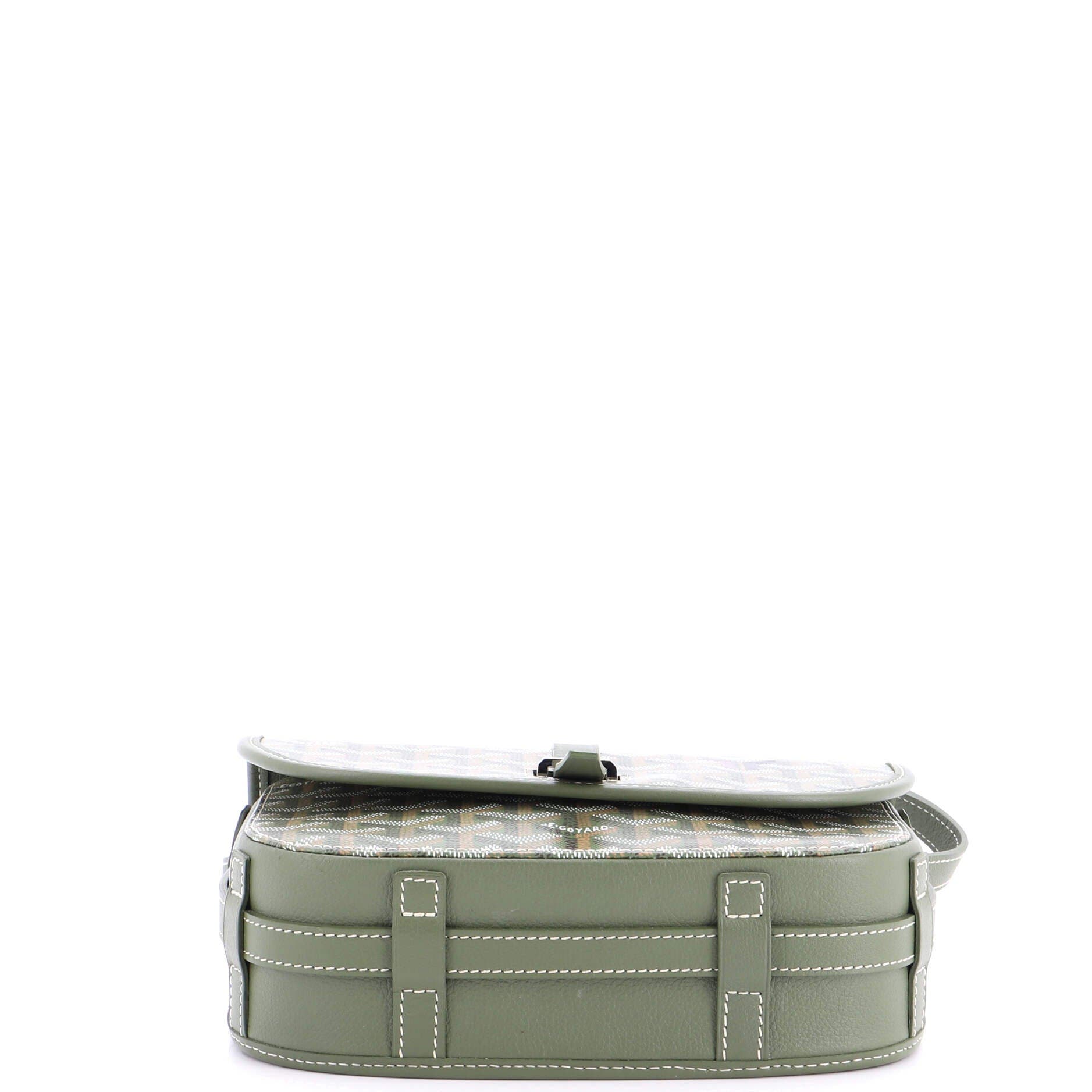 Pre-Owned Goyard Belvedere II Messenger Bag Coated Canvas PM, Alternate, color, Green