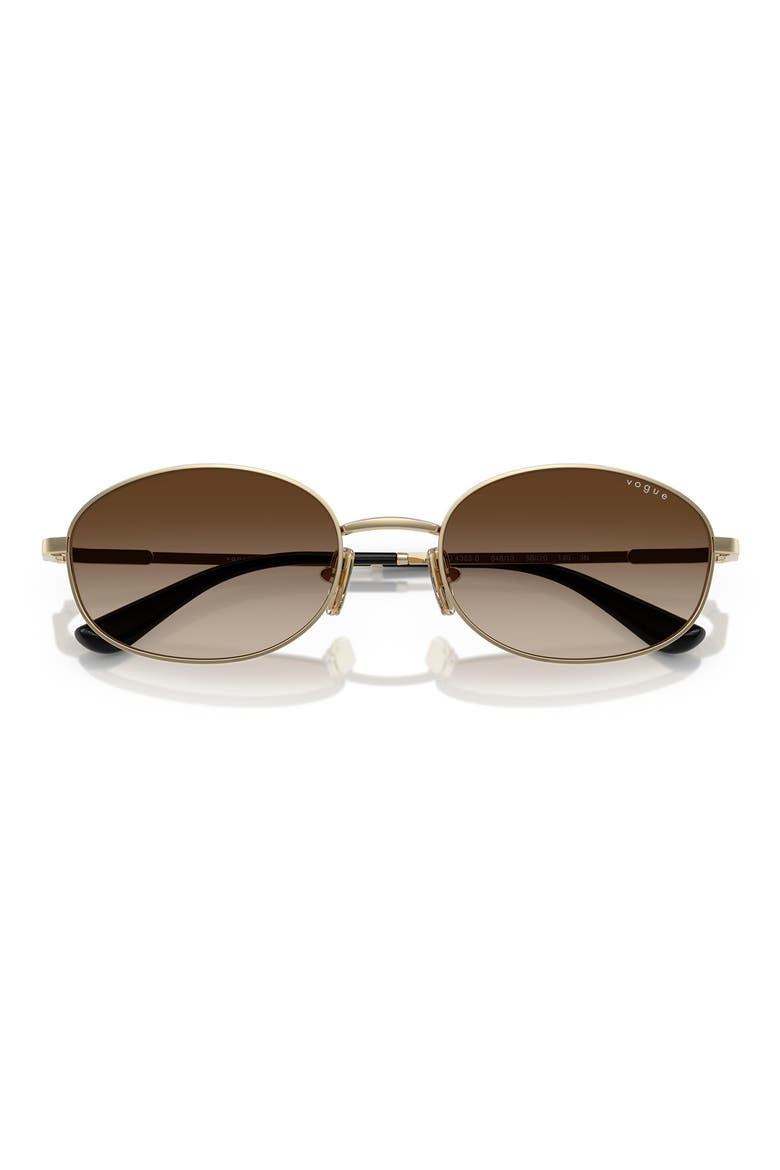 56mm Oval Sunglasses, Alternate, color, PALE GOLD