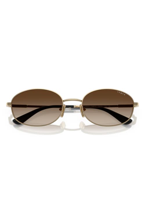 Vogue 56mm Oval Sunglasses In Pale Gold