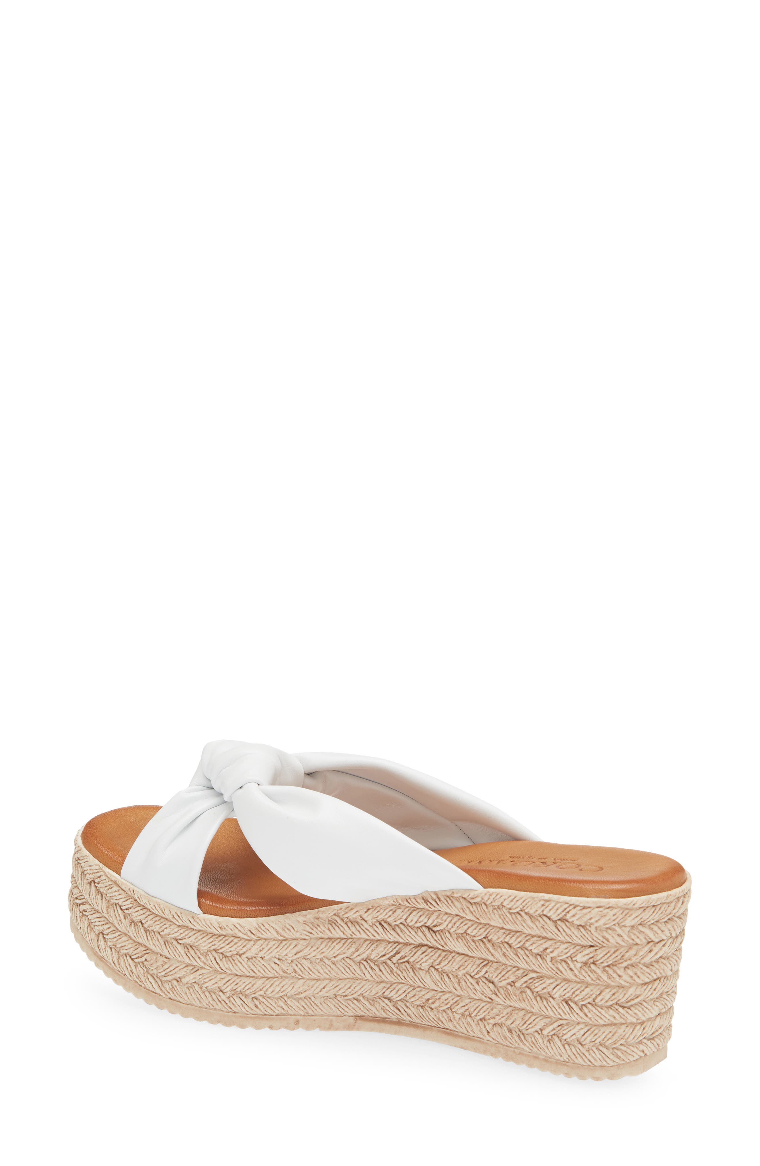 Brenda Platform Espadrille Sandal, Alternate, color, WHITE LEATHER