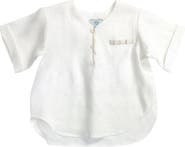 Petite Maison Kids Linen Boys' Mandarin Collar Top