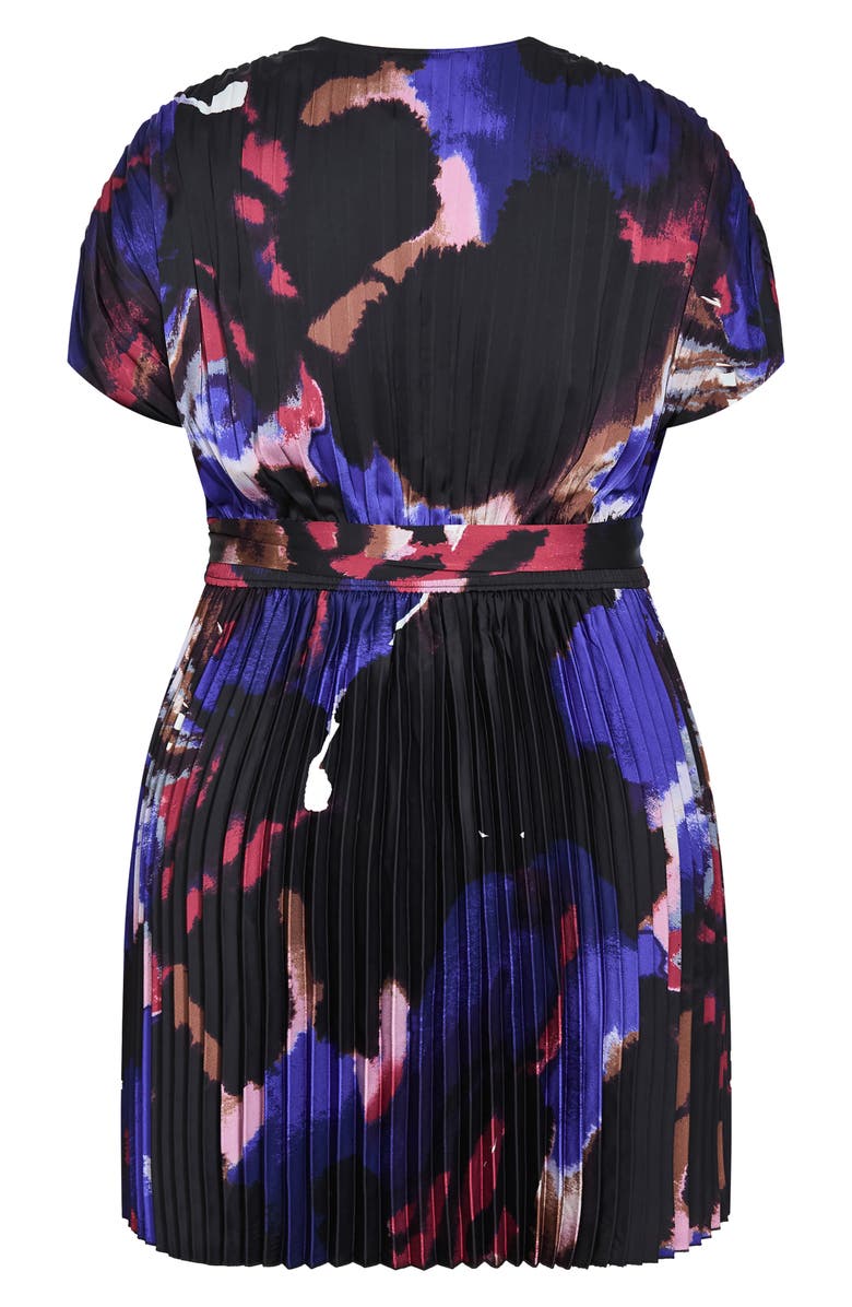 City Chic Hailey Abstract Print Minidress, Alternate, color, Fade
