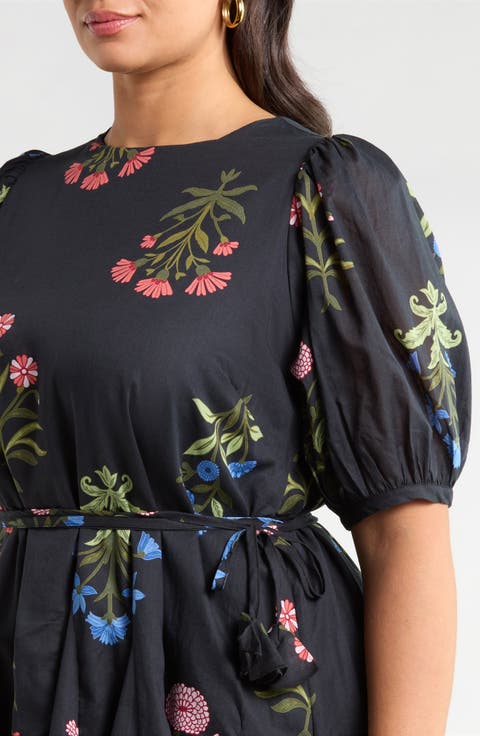 Deliah Godet Cotton Minidress