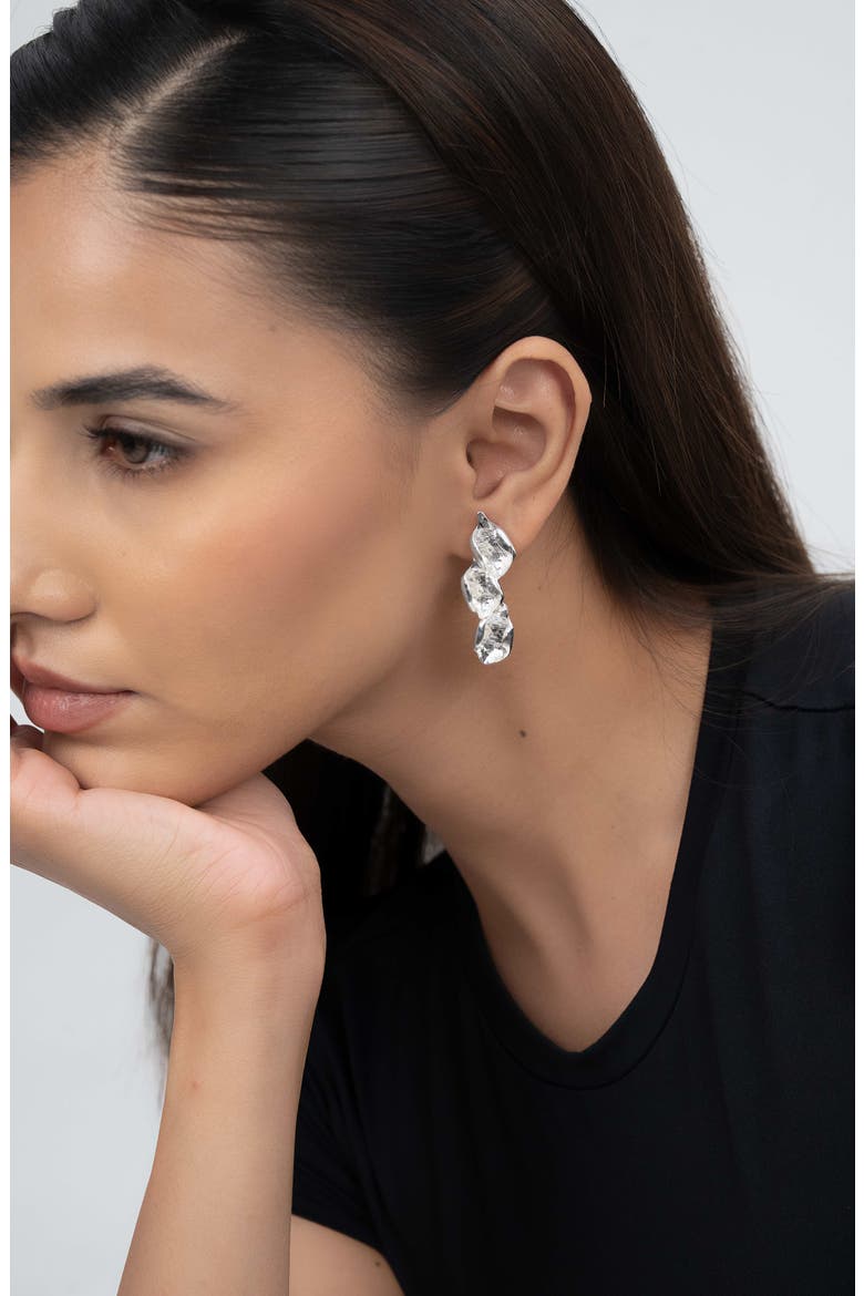 Noa Drop Earrings, Alternate, color, SILVER