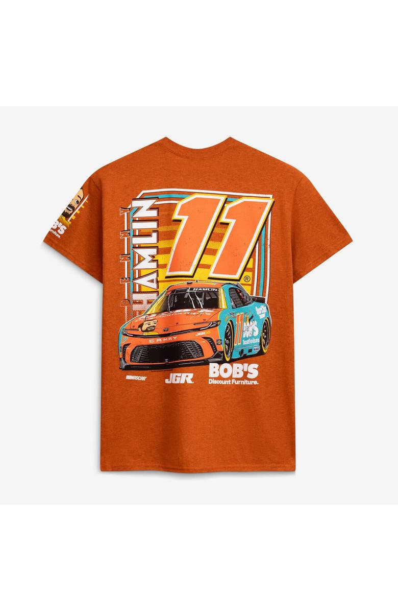 JOE GIBBS RACING TEAM COLLECTION Men's Joe Gibbs Racing Team Collection Orange Denny Hamlin #11 Bob's Discount Furniture T-Shirt, Alternate, color, Orange