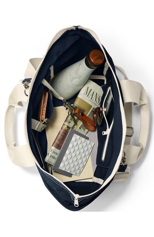 Lands' End Canvas Multiway Pocket Tote In Radiant Navy