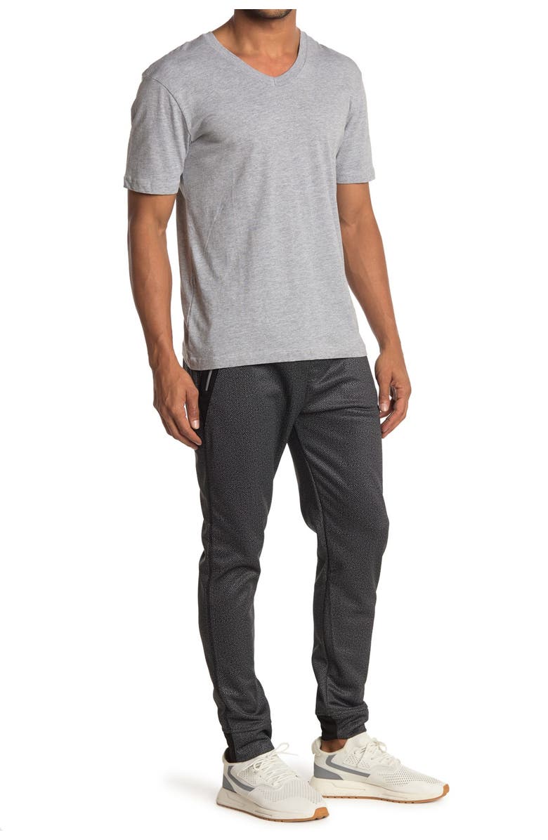 BURNSIDE Houndstooth Fleece Drawstring Pants, Main, color, 