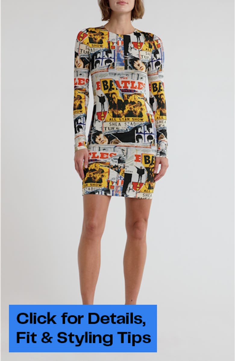 x The Beatles Delora Long Sleeve Minidress, sales video thumbnail