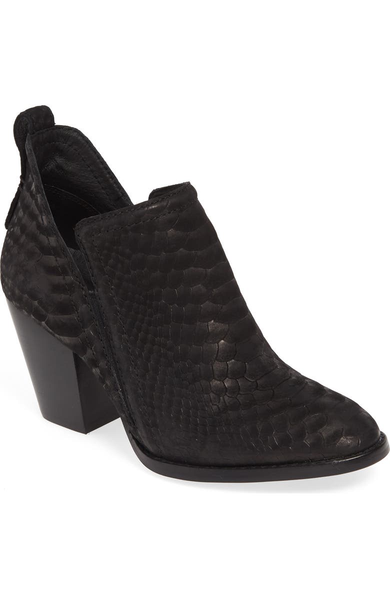 Jeffrey Campbell Rowlan Snakeskin Embossed Bootie, Main, color,