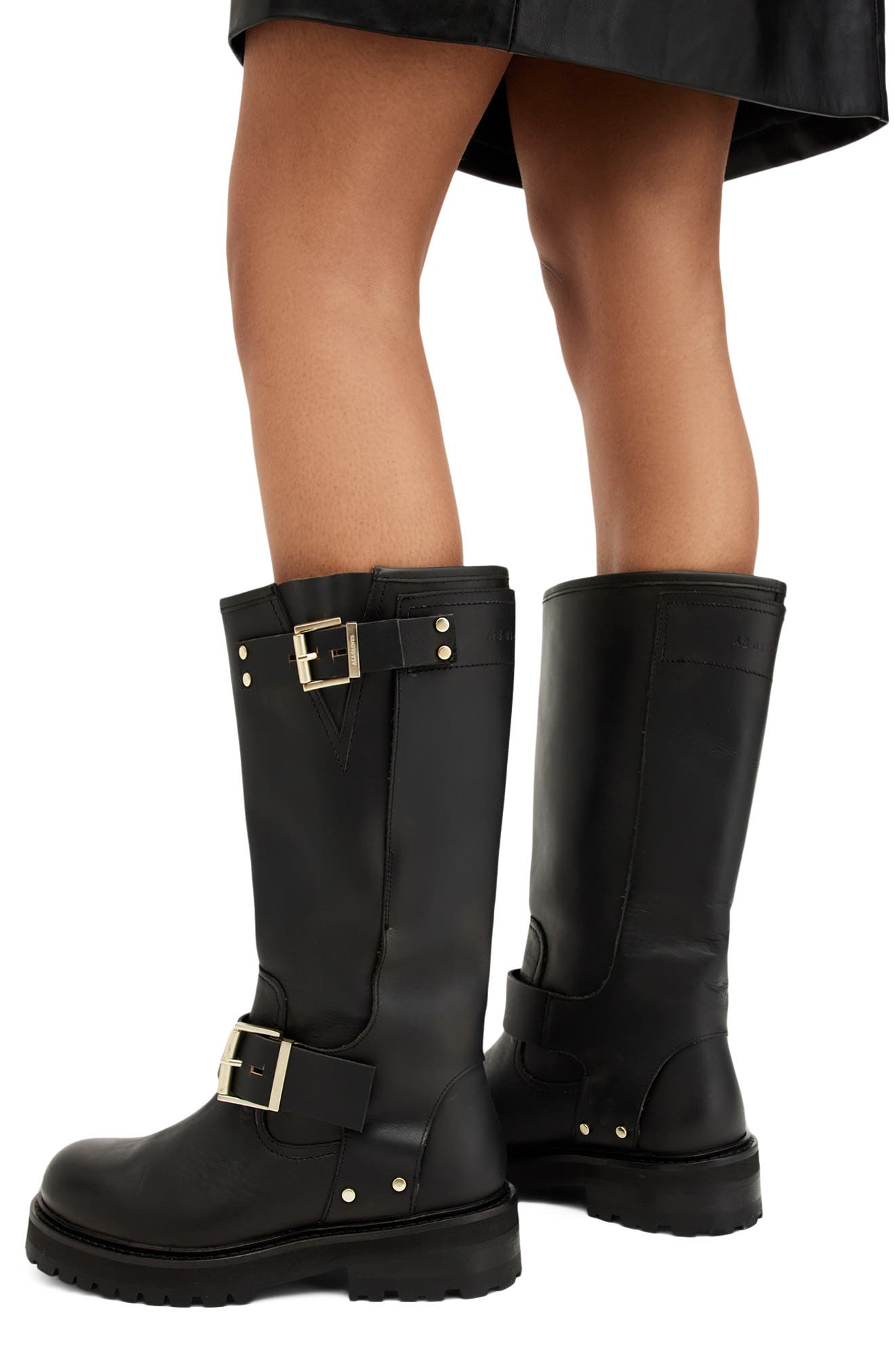 AllSaints Tay Biker Boot, Alternate, color, 