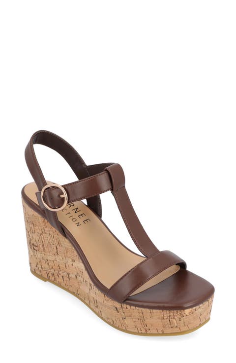 Matildaa T-Strap Platform Wedge Sandal (Women)