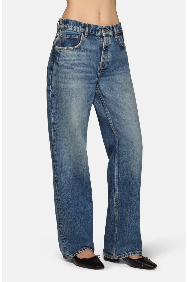 Mid Rise Baggy Wide Leg Jeans, Alternate, color, MARINER