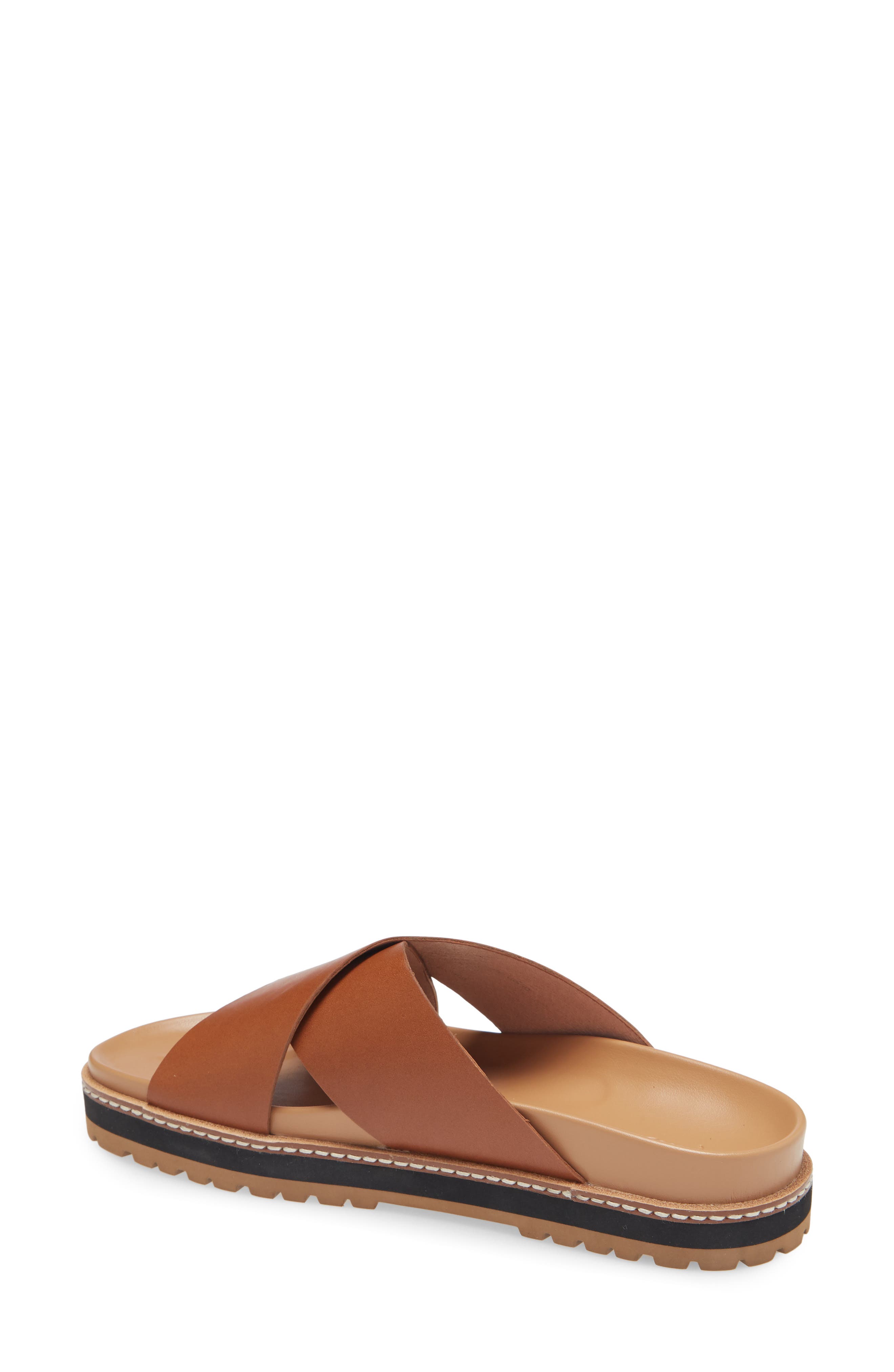 The Dayna Lug Sole Slide Sandal, Alternate, color, ENGLISH SADDLE