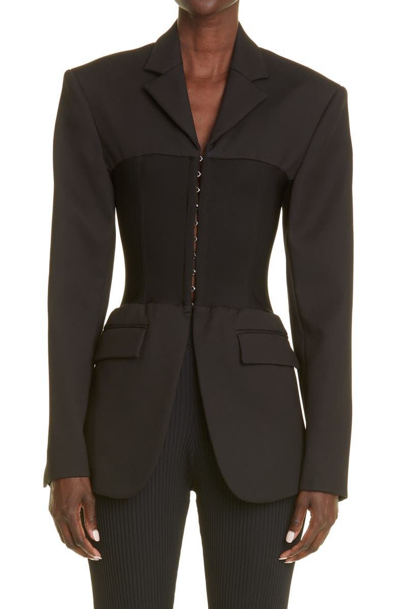 Dion Lee Corset Inset Blazer, Main, color, 