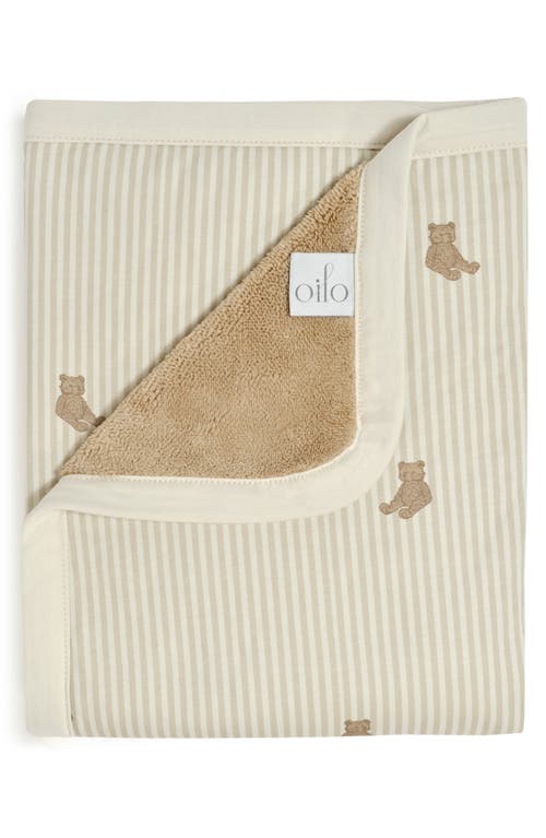 Oilo Organic Cotton Cuddle Blanket In Eggshell