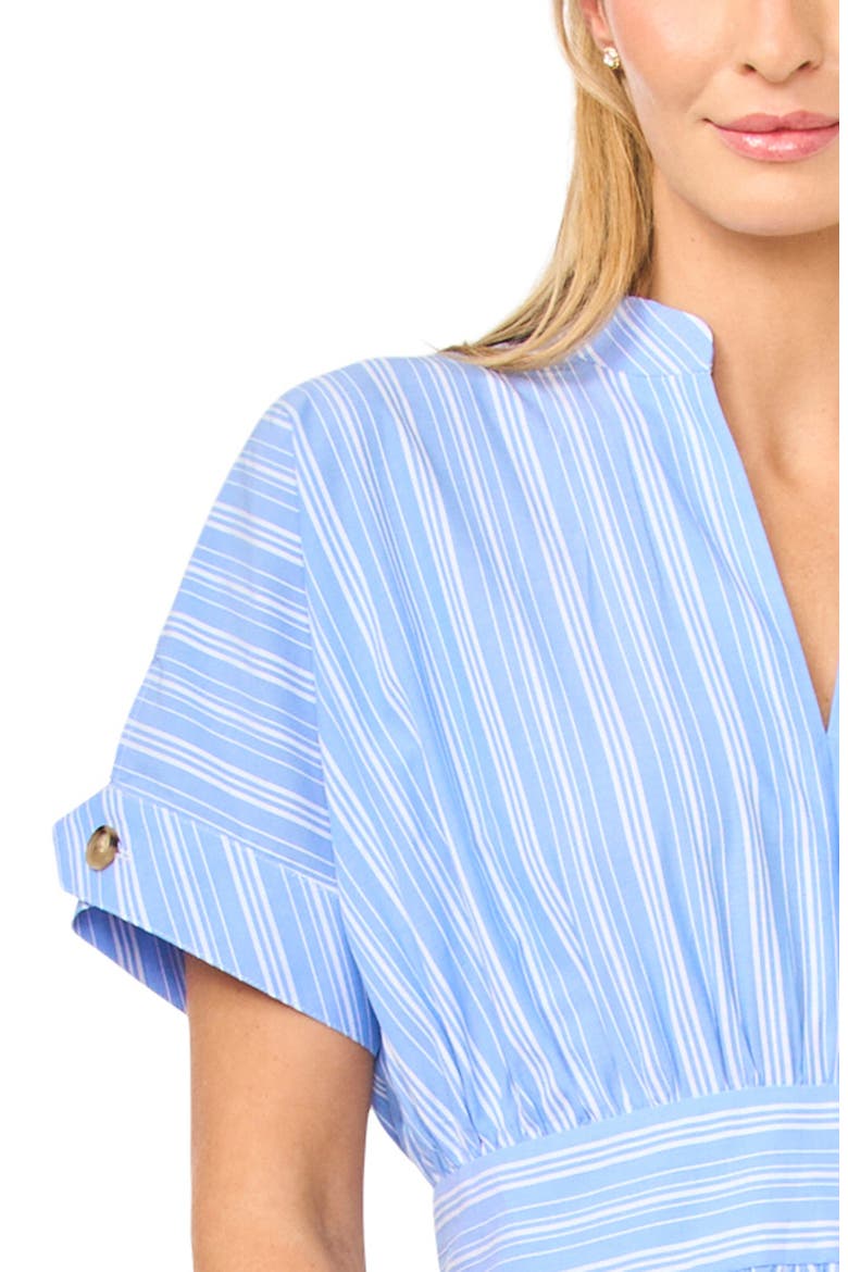 Stripe Cotton Midi Dress, Alternate, color, GRANADA SKY