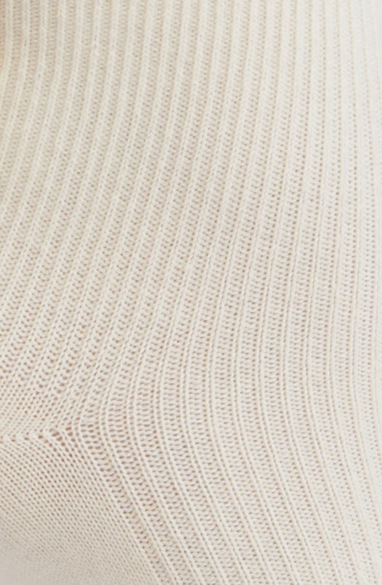 Casa Clara Bow Cotton Quarter Socks, Alternate, color, Cream
