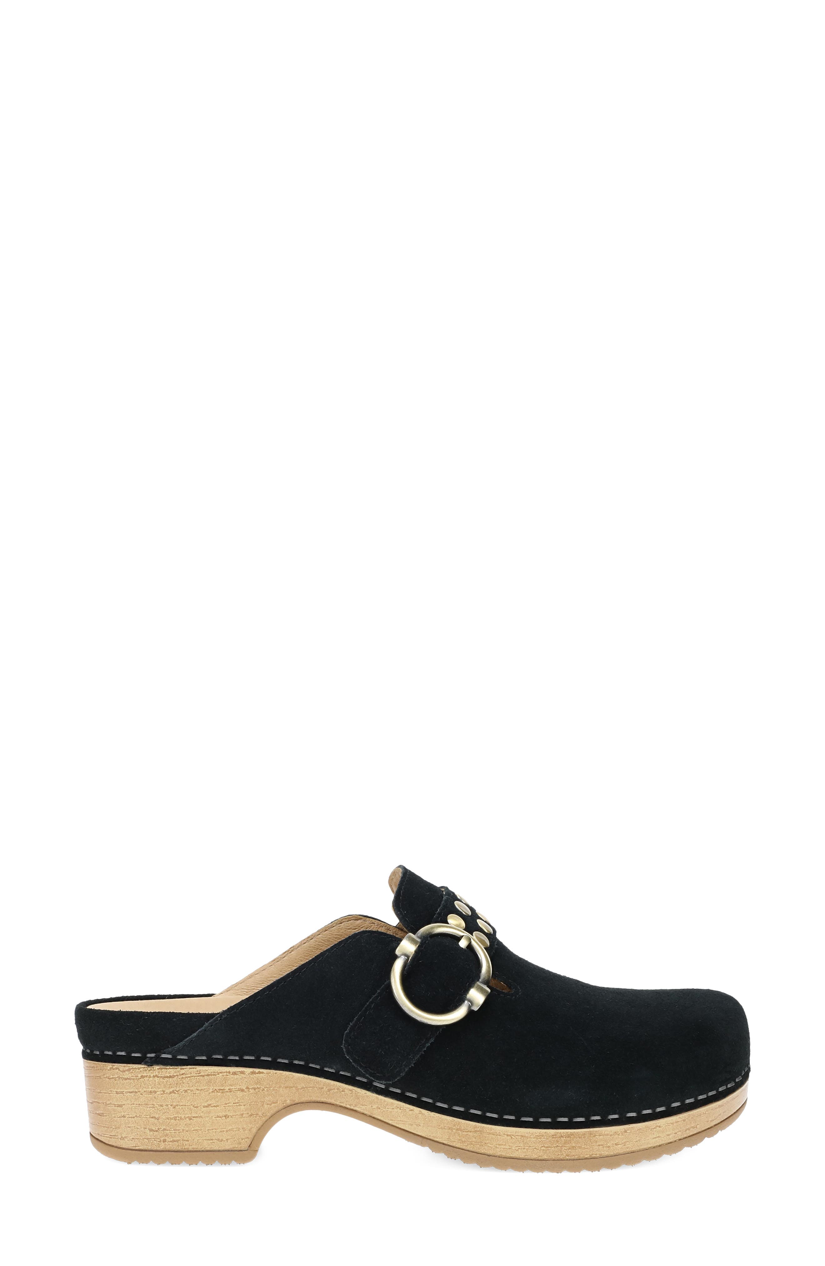Branson Studded Platform Clog, Alternate, color, BLACK SUEDE