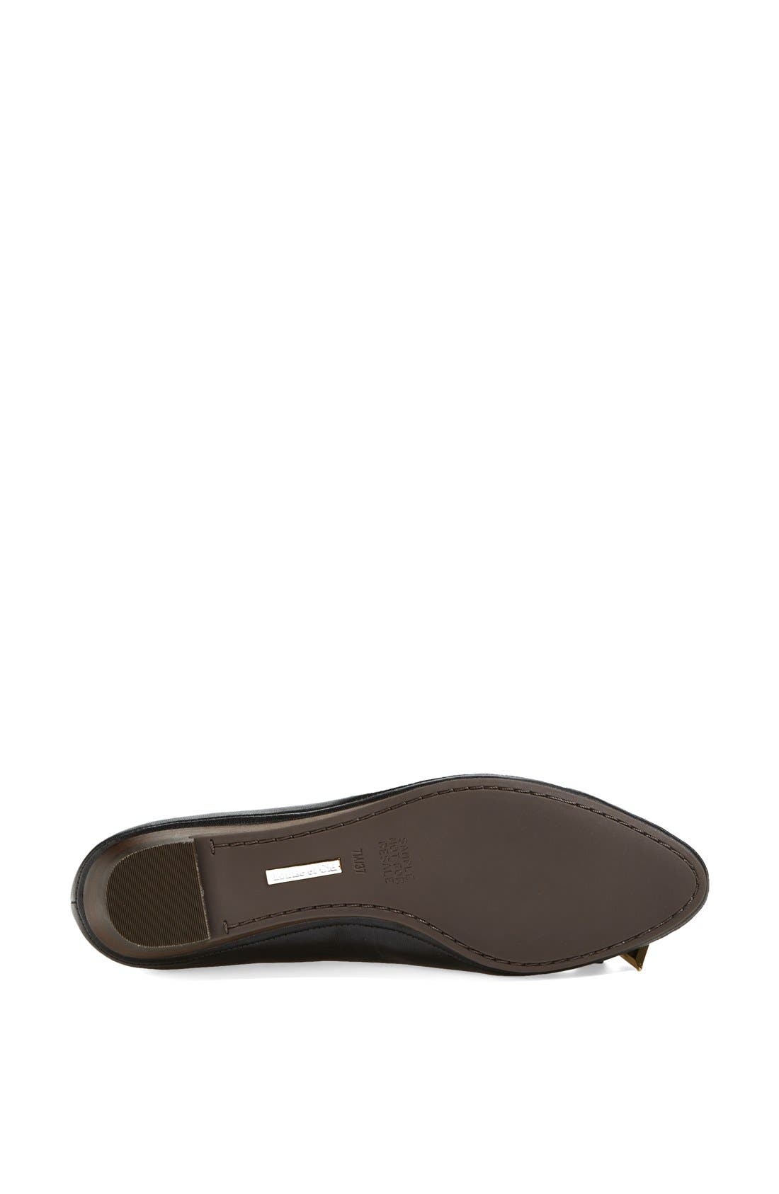 'Azalya' Mini Wedge Flat, Alternate, color, BLACK