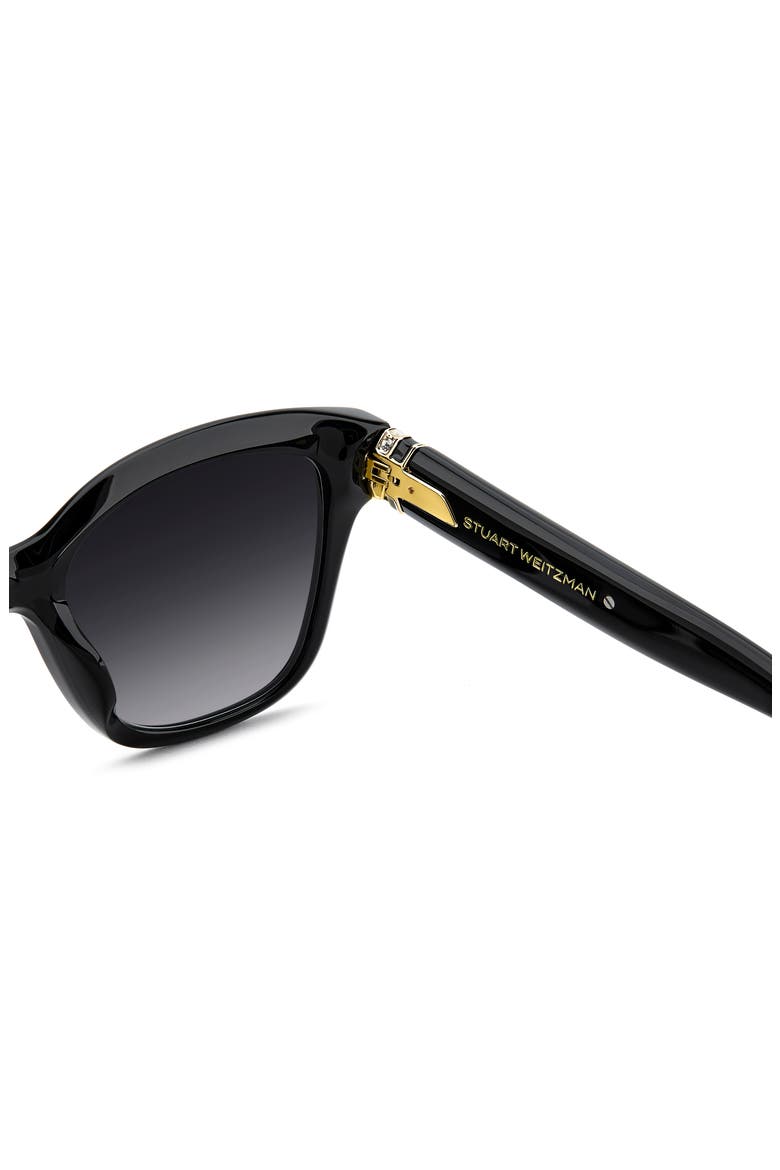 53mm Gradient Square Sunglasses, Alternate, color, BLACK/ DARK GREY