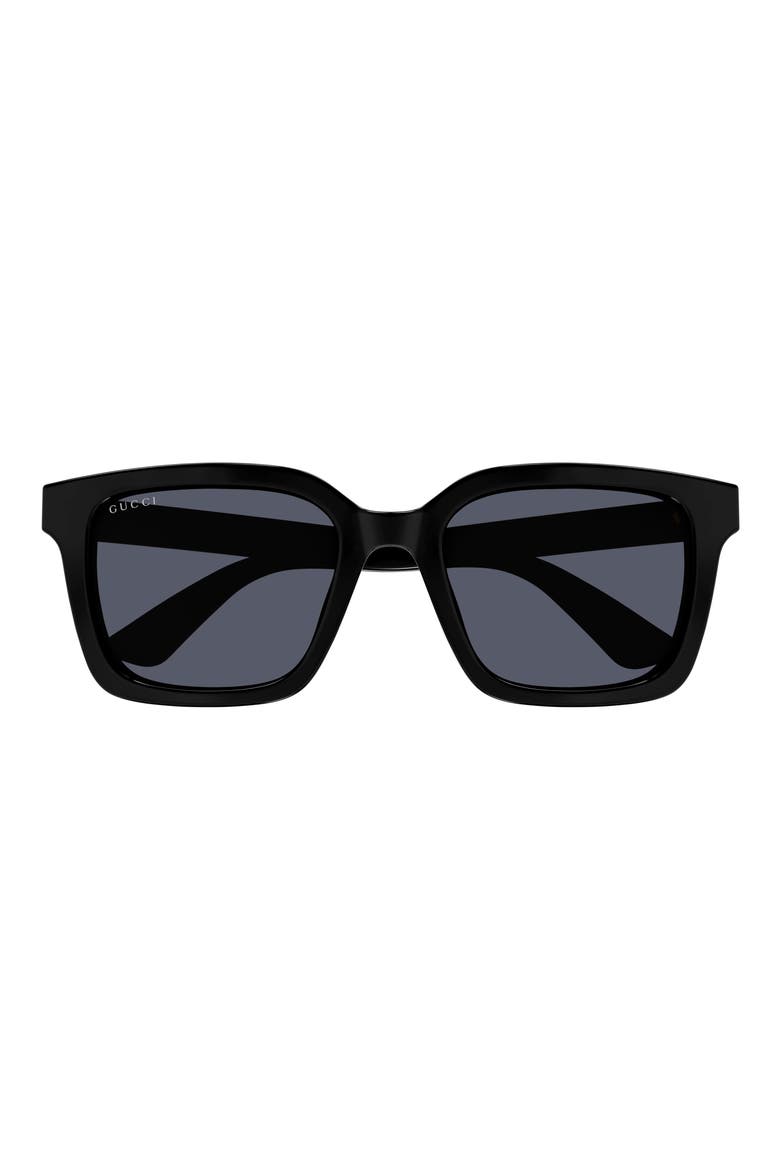 54mm Square Sunglasses, Main, color, BLACK/ GREY